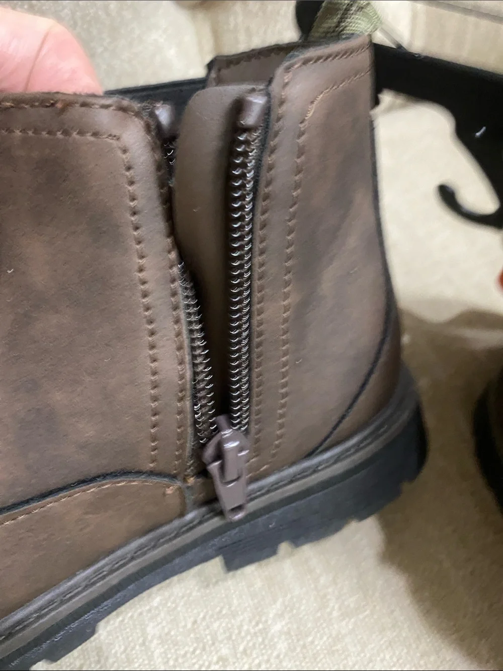 wonder nation NWT Brown Kids Chelsea Boots  with Black Elastic / Sz 12